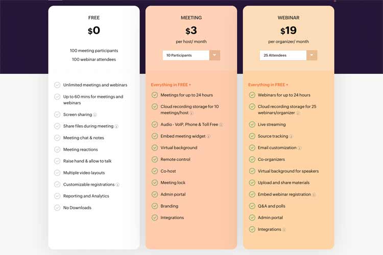 Zoho-meet-pricing