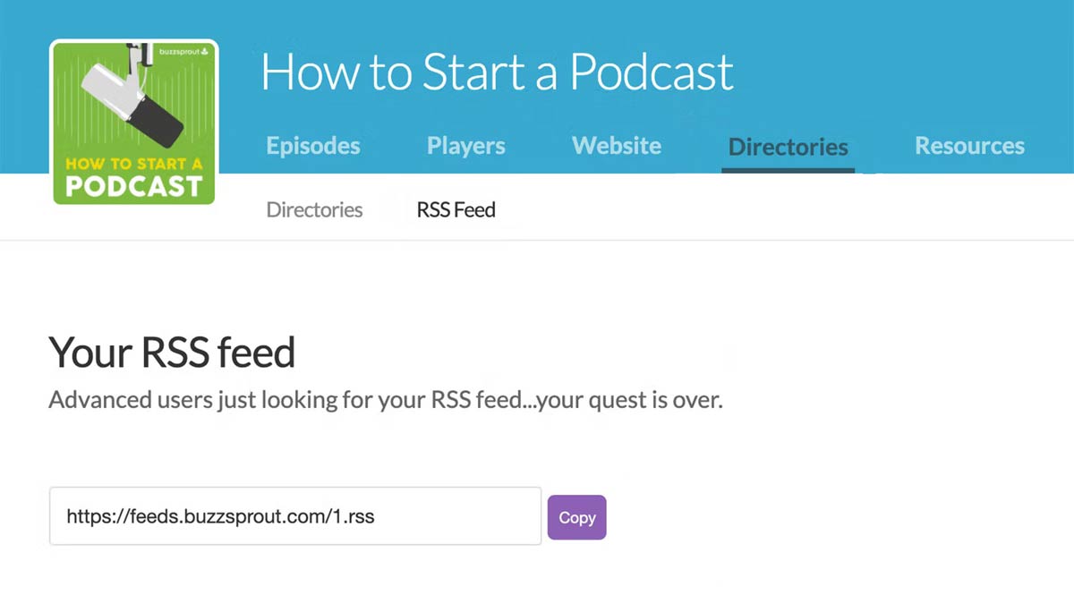 Podcast's RSS feed